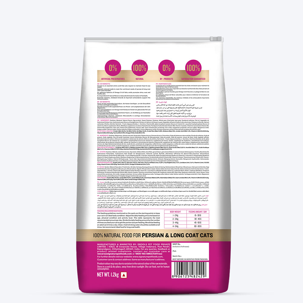 Signature Grain Zero Persian And Long Coat Dry Cat Food-5