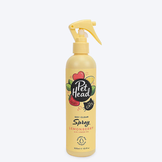Pet Head Lemon Berry Felin'Good Dry Clean Spray For Cats - 300 ml - Heads Up For Tails