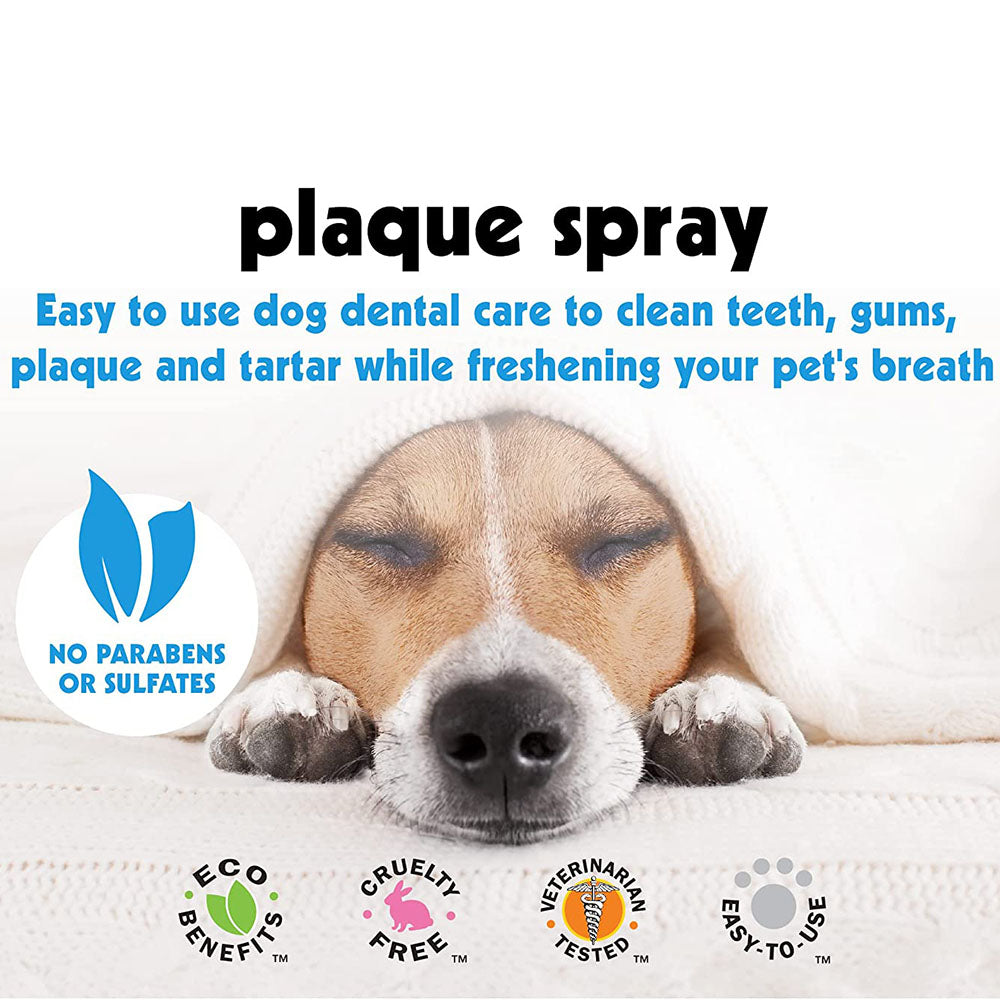 Petkin Plaque Spray - Dental Care Solution for Dogs and Cats - 120 ml - Heads Up For Tails