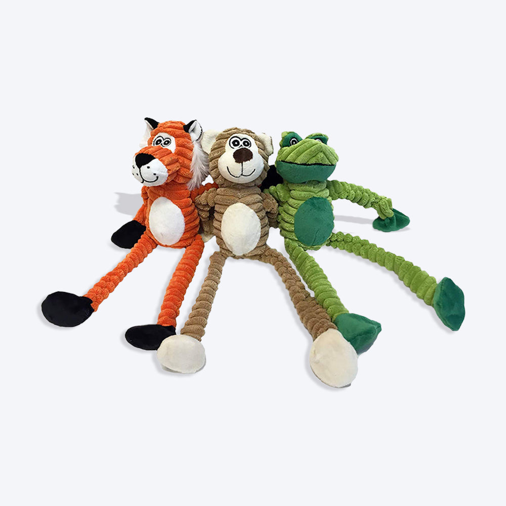 Petsport Critter Tug Double Stiched Dog Plush Toy - Assorted - 1 Piece - Heads Up For Tails