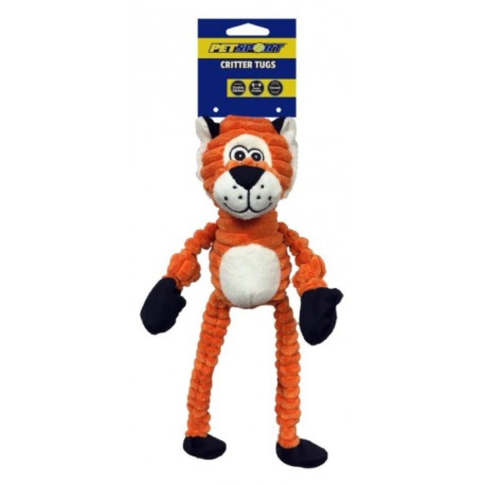 Petsport Critter Tug Double Stiched Plush Dog Toy - Assorted - 1 Piece - Heads Up For Tails