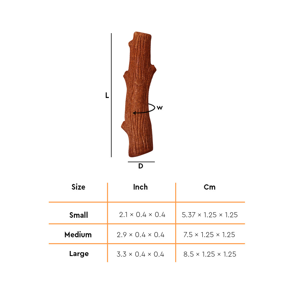 Petstages Dogwood Alternative Dog Chew Toy - Mesquite Red - Heads Up For Tails
