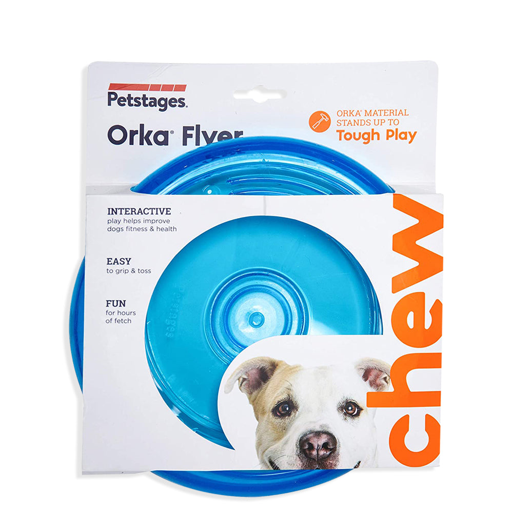 Petstages Orka Flyer Dog Chew Toy - Heads Up For Tails