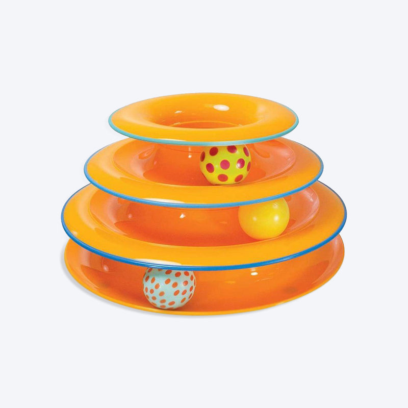 Petstages Tower of Track Three Level Active Cat Toy - Heads Up For Tails