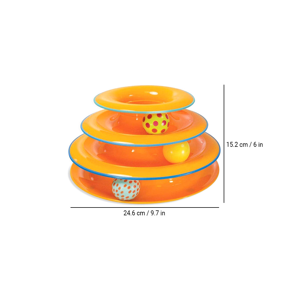 Petstages Tower of Track Three Level Active Cat Toy - Heads Up For Tails