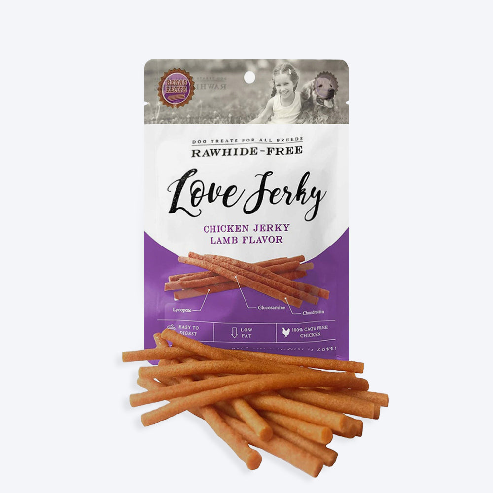 Rena Recipe Love jerky Chicken Jerky Lamb Flavor - 120 g - Heads Up For Tails
