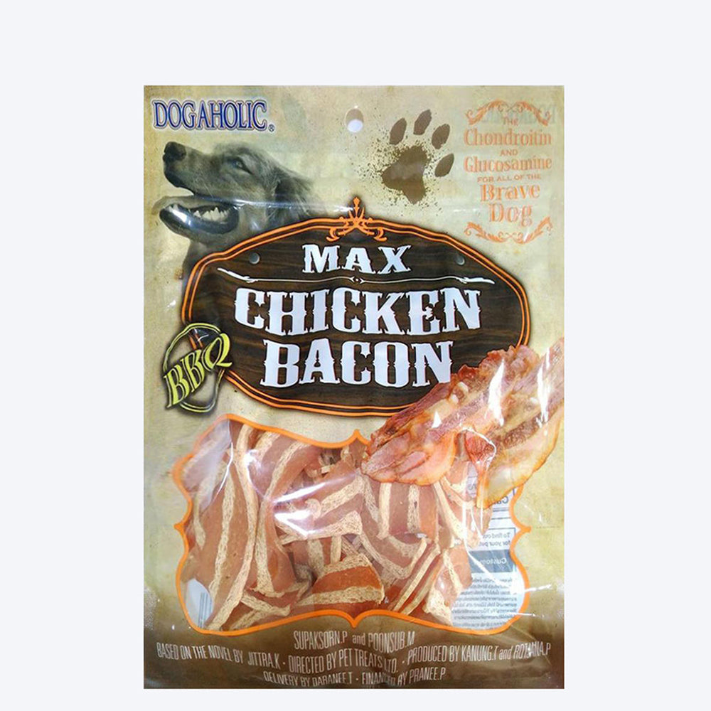 Rena Noodles Chicken Bacon Strips Dog Treat - BBQ - 130 g - Heads Up For Tails