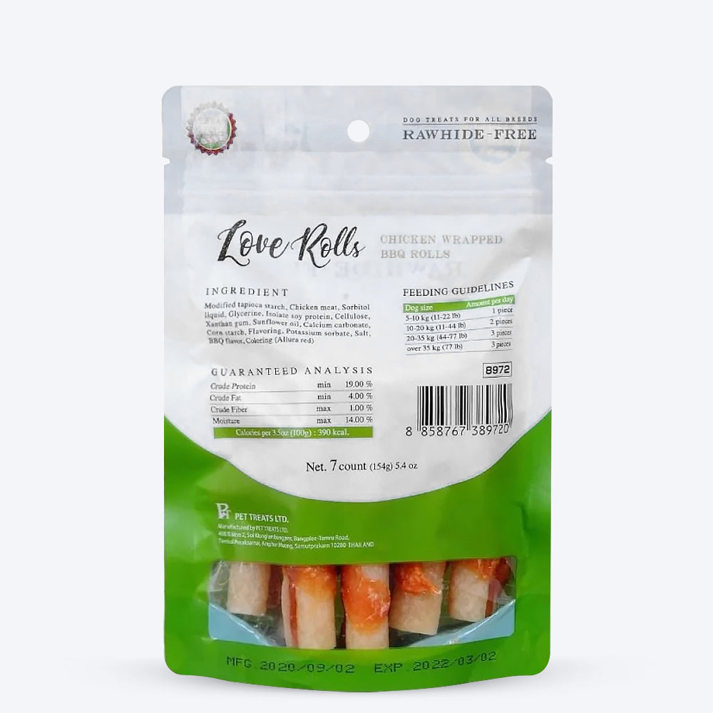 Rena's recipe love Rolls-Chicken Wrapped BBQ Rolls-154 g - 7 Pcs - Heads Up For Tails