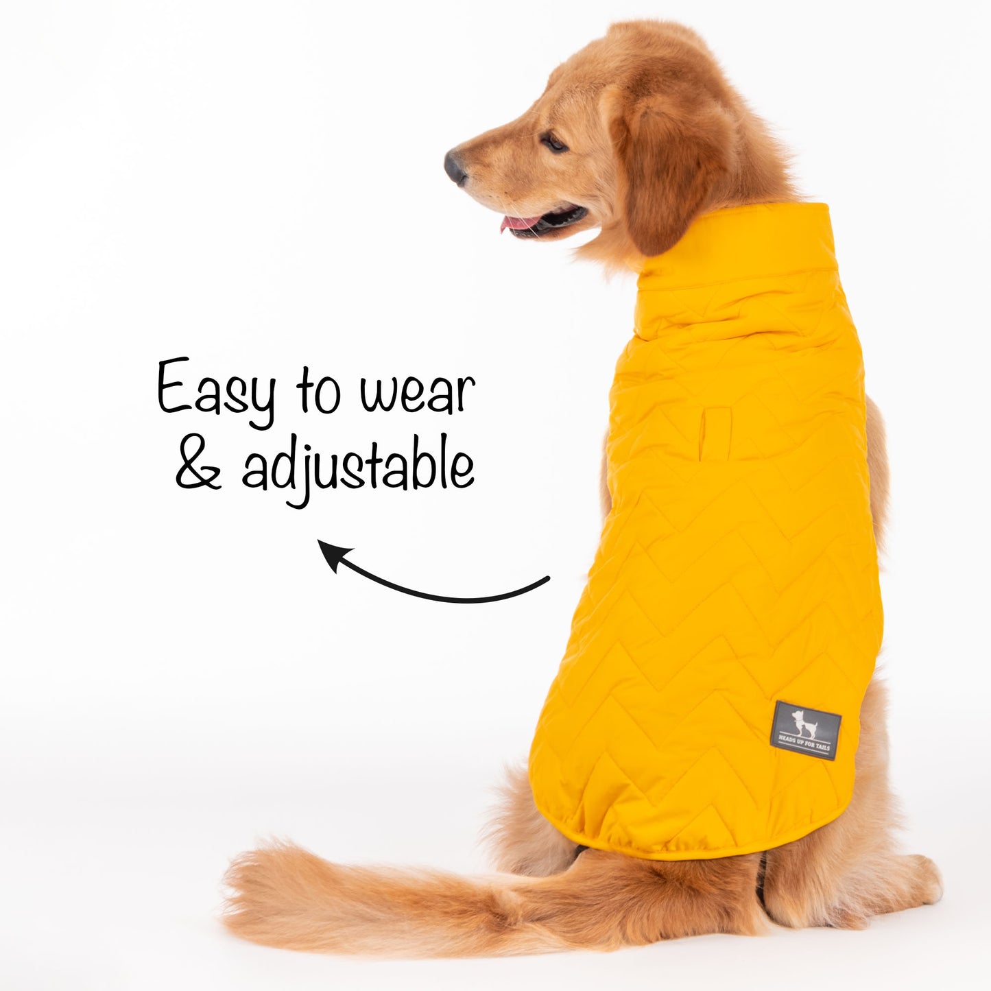 HUFT Wintersong Reversible Dog Jacket - Yellow - Heads Up For Tails