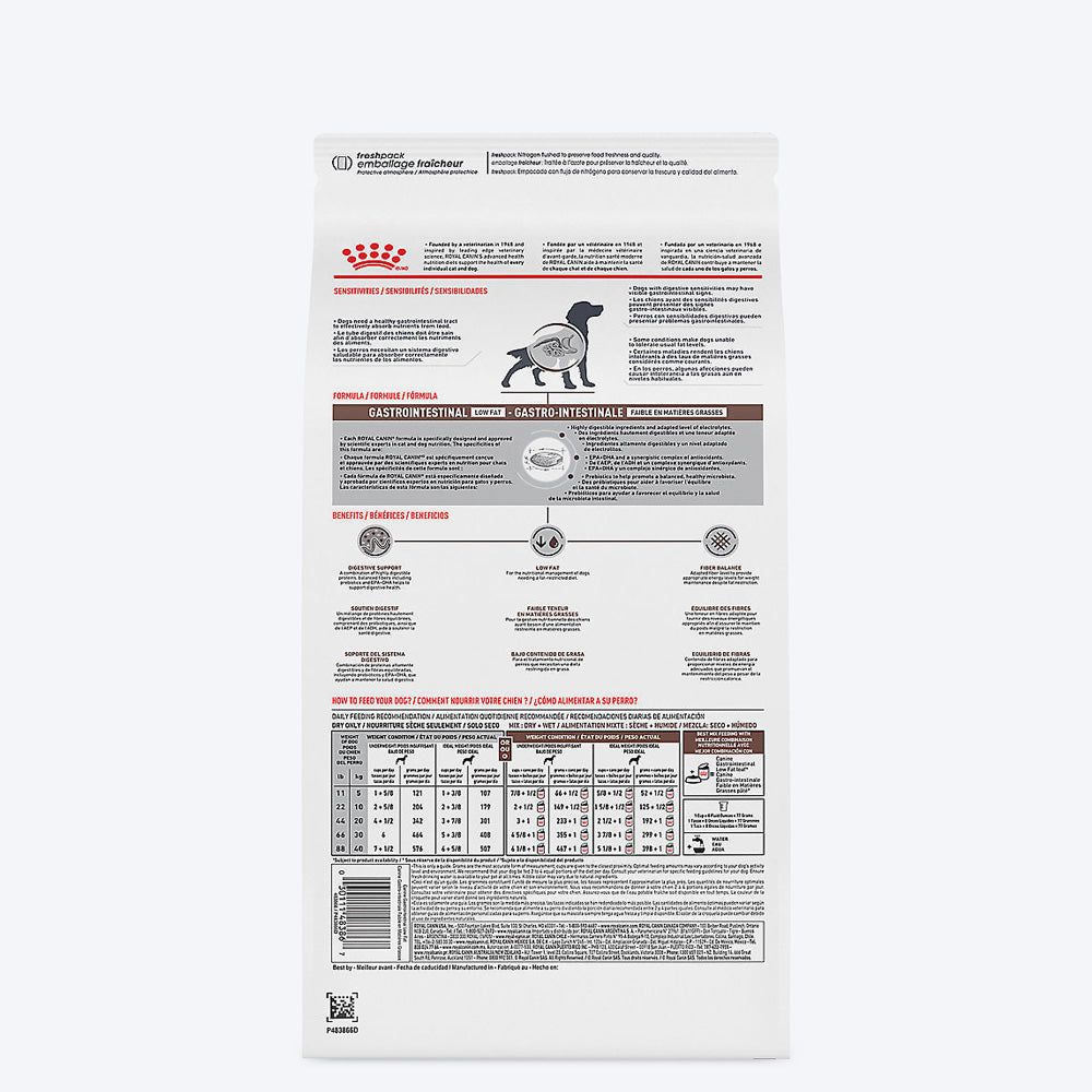 Royal Canin V Diet Low Fat Gastro Intestinal Dry Dog Food - 1.5 kg - Heads Up For Tails