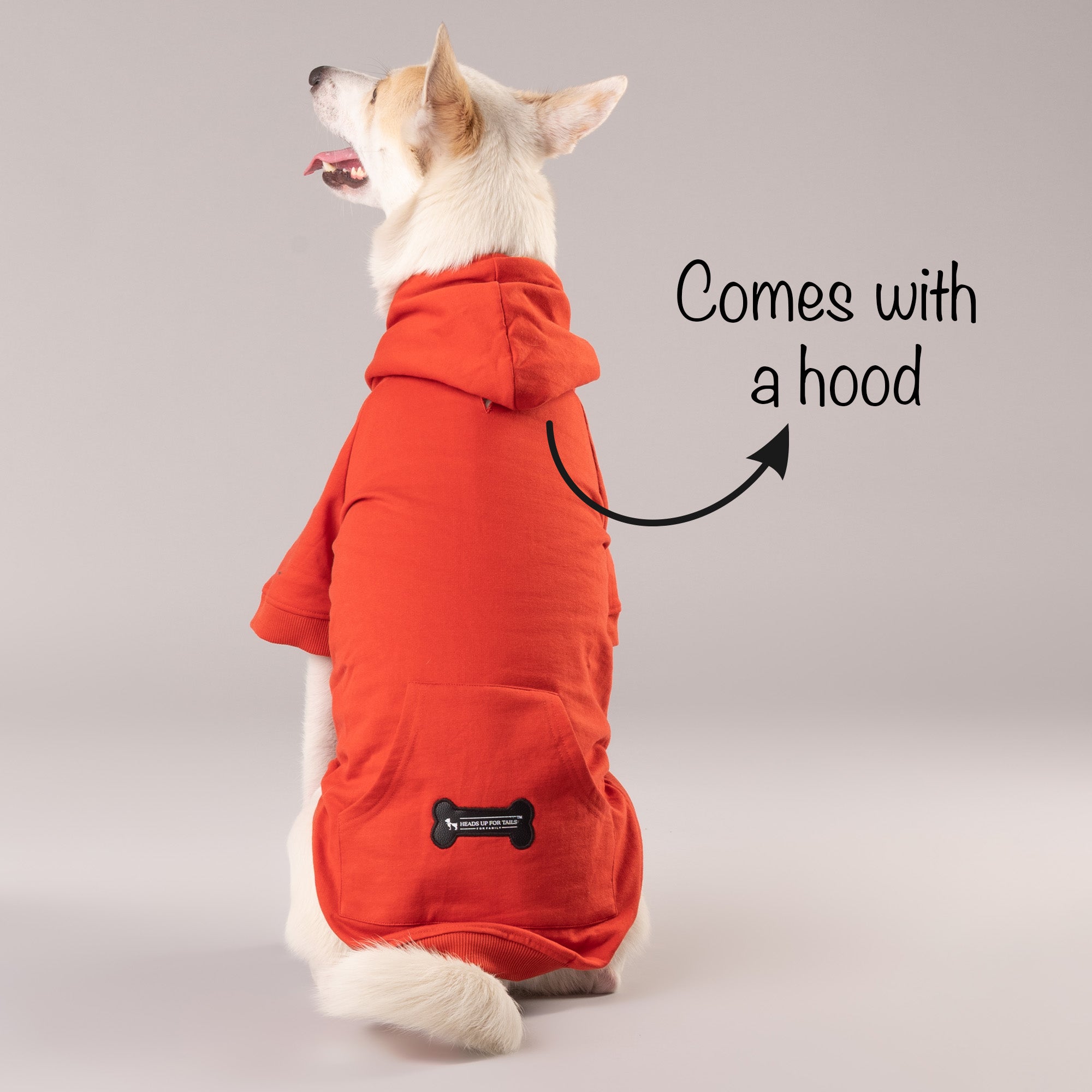 HUFT Sweatshirt for Dogs Rust Heads Up For Tails