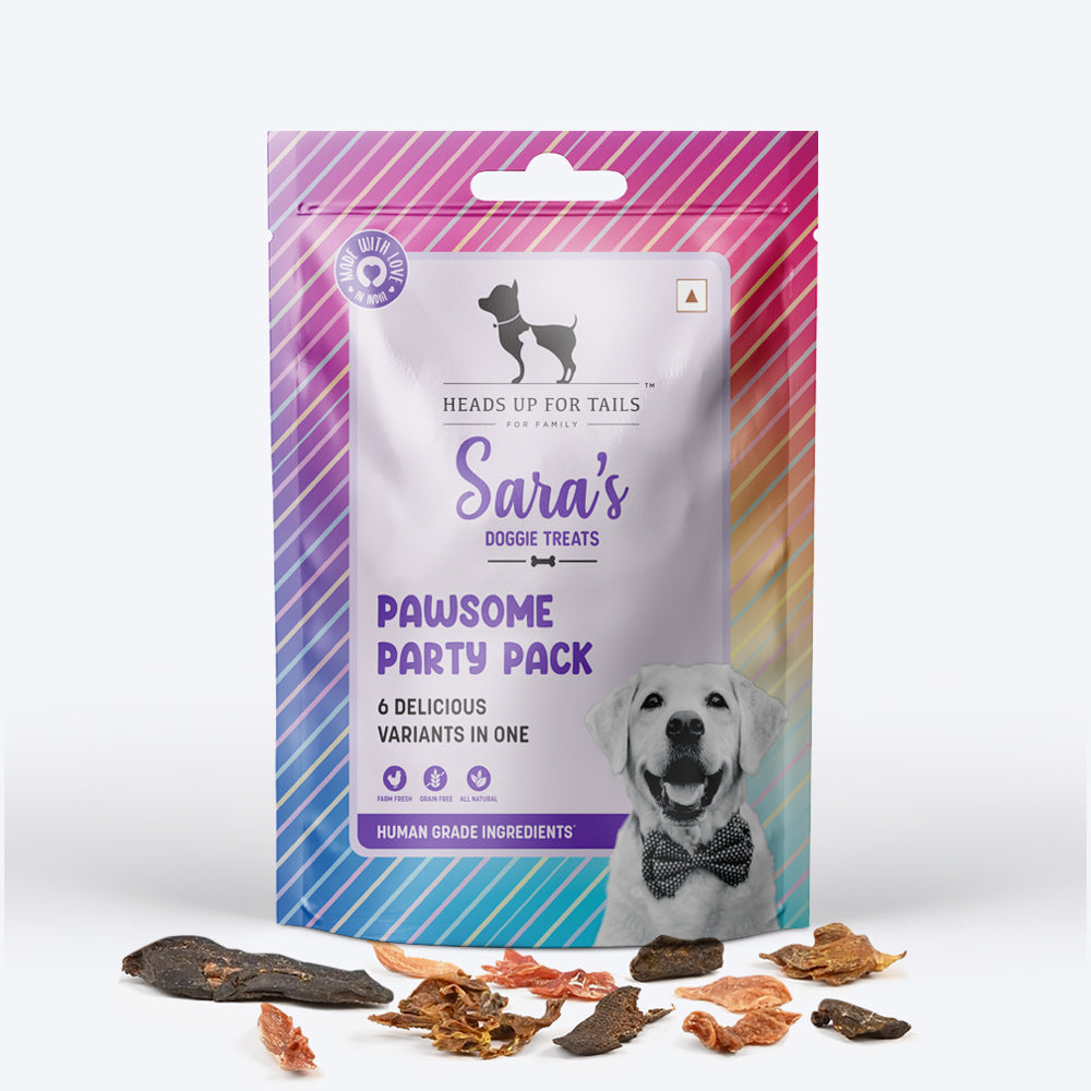 Sara's Doggie Treats Pawsome Party Pack Human-Grade 200g, Human-Grade, Grain-Free, Variety Pack