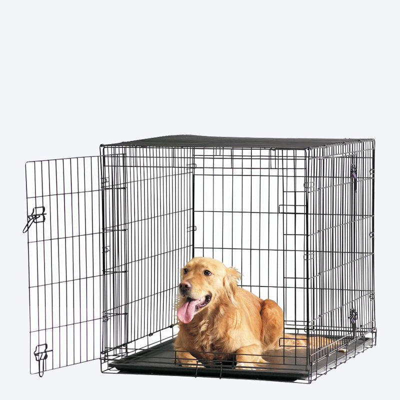 Savic Dog Cottage Cage - Black - Upto 13 kg - 107 x 72 x 79cm - Heads Up For Tails