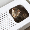Savic Hop In Modern Cat Litter Tray - Mocha 23 x 15.3 x 15.5 inch - Heads Up For Tails