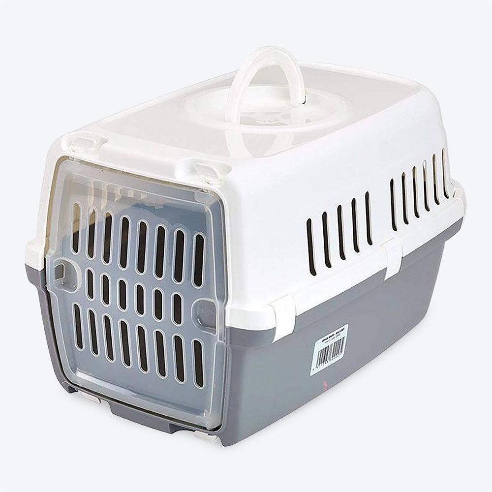 Savic Zephos 1 - Pet Carrier - Grey - 19 X 13 X 12 inches - Holds up to 5 kg - Heads Up For Tails