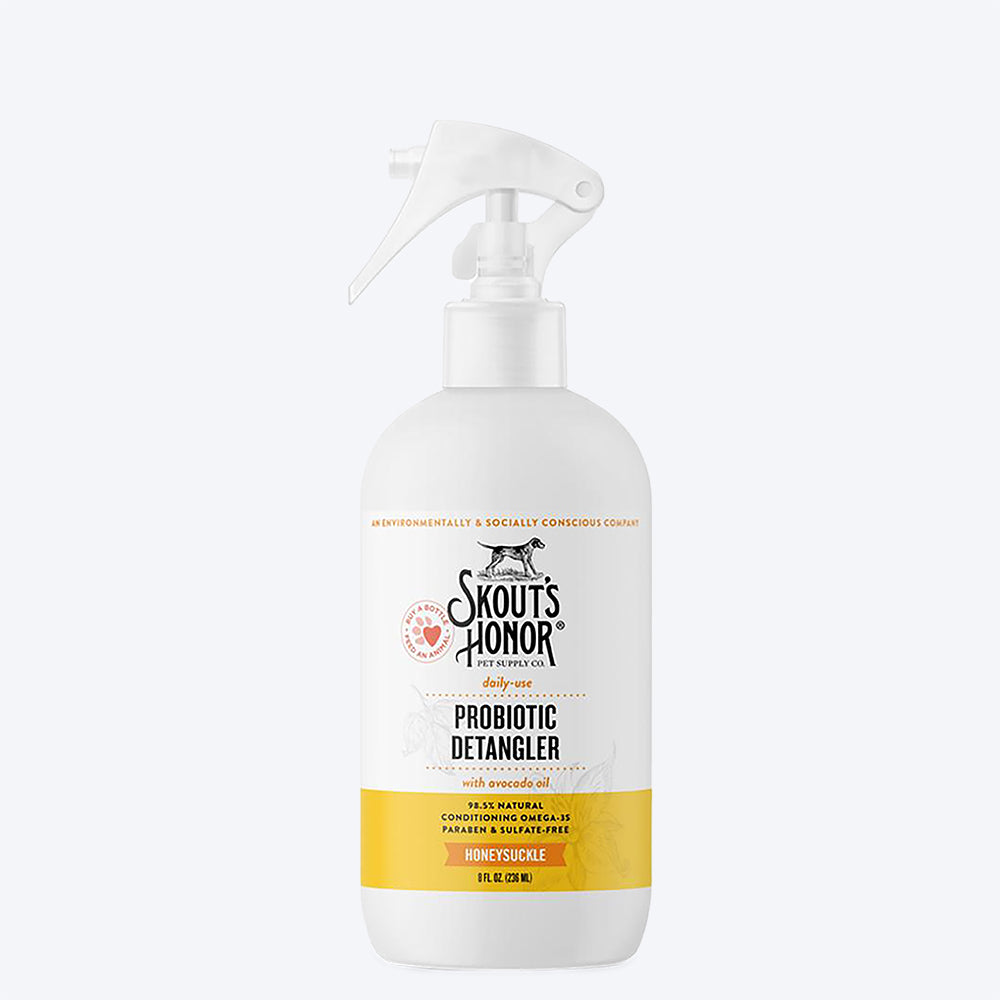 Skout's Honor Probiotic Daily Use Detangler For Dogs & Cats - Honeysuckle - 236 ml - Heads Up For Tails