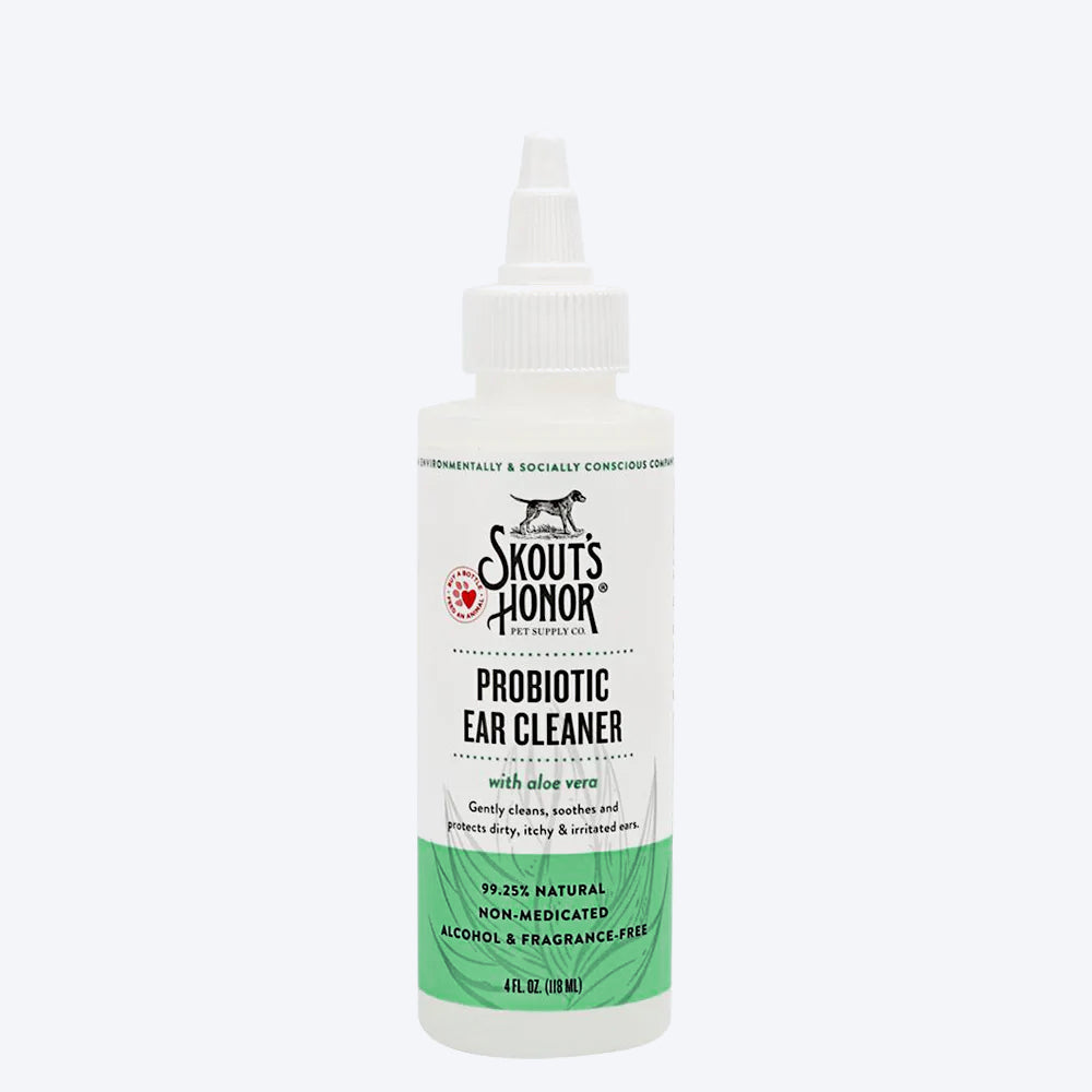 Skout's Honor Probiotic Ear Cleaner for Dogs & Cats - 118 ml - Heads Up For Tails