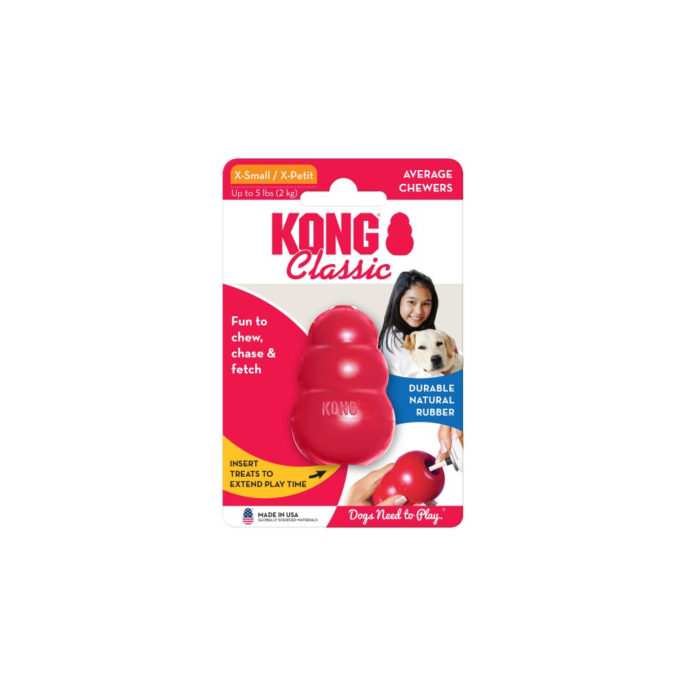 KONG Classic Chew Interactive Dog Toy (In multiple sizes) - Heads Up For Tails