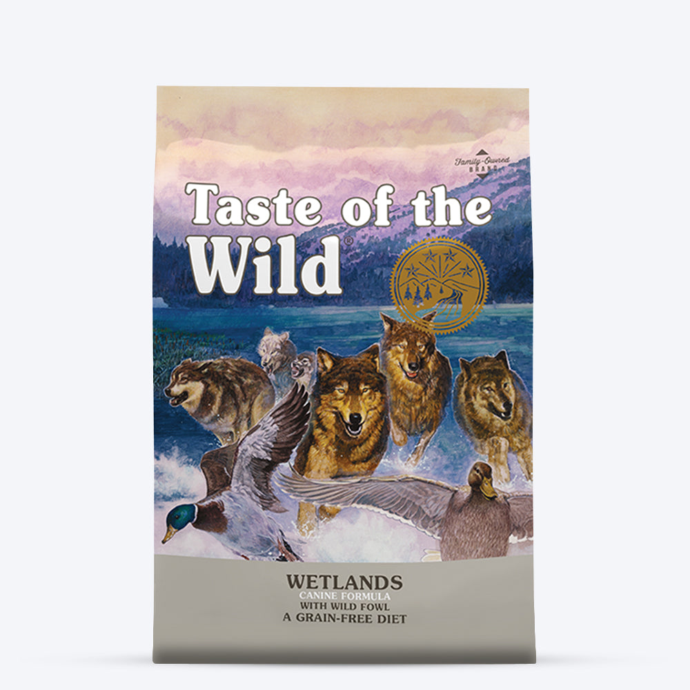 Taste of the Wild Wetlands Grain Free Adult Dry Dog Food - Roasted Fowl - Heads Up For Tails