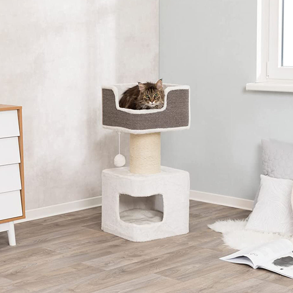 Trixie Ava White and Grey Scratching Post - XXL - Heads Up For Tails