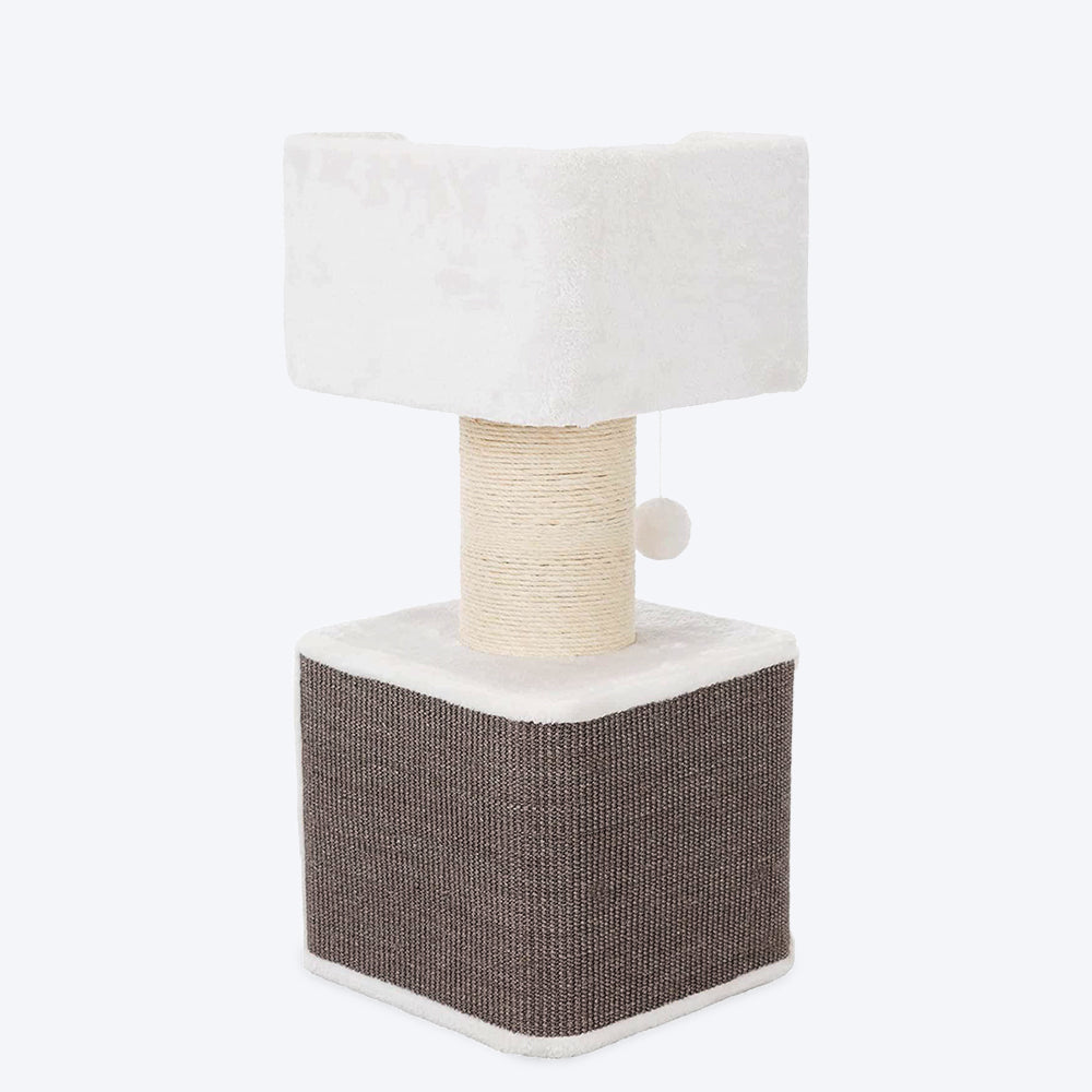 Trixie Ava White and Grey Scratching Post - XXL - Heads Up For Tails