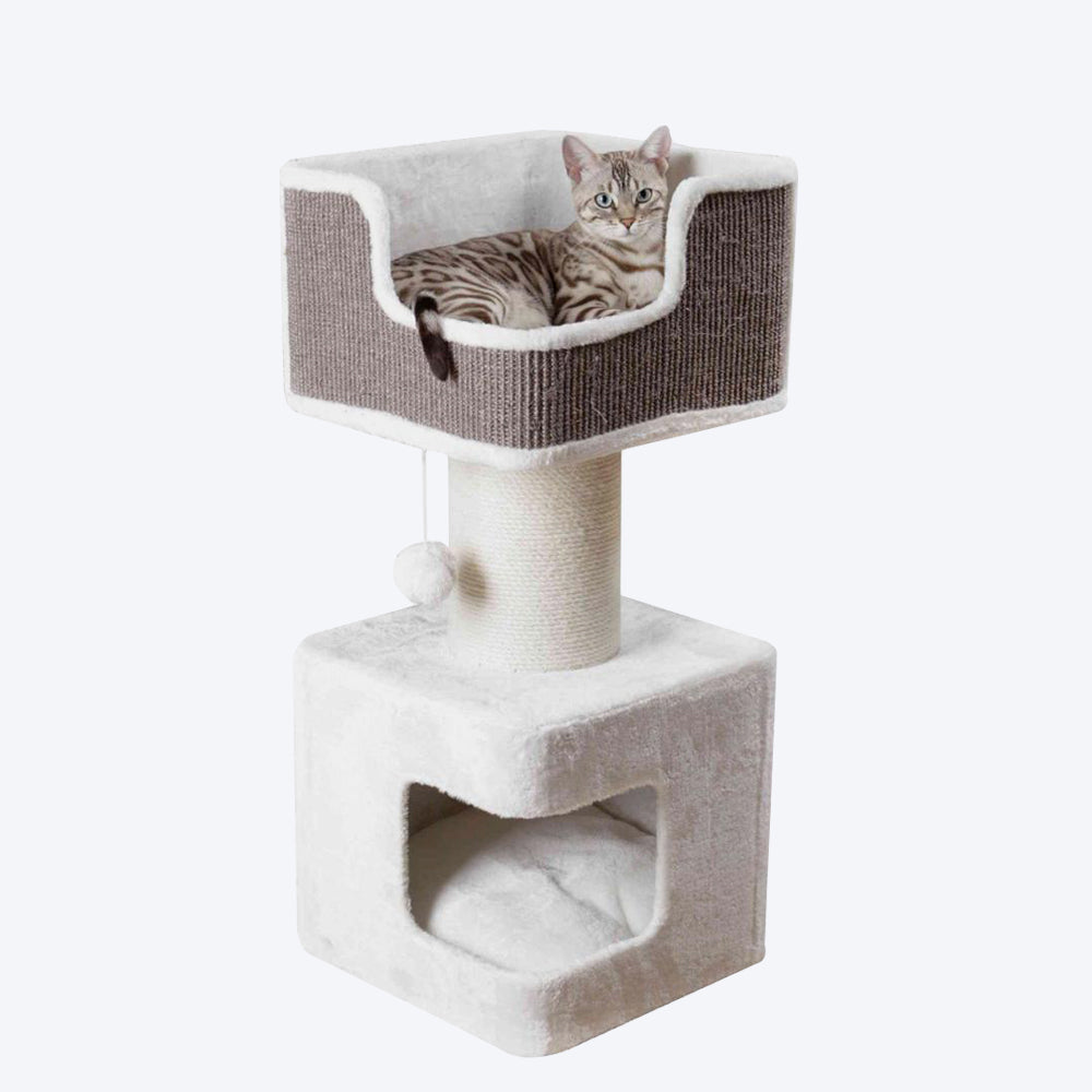 Trixie Ava White and Grey Scratching Post - XXL - Heads Up For Tails