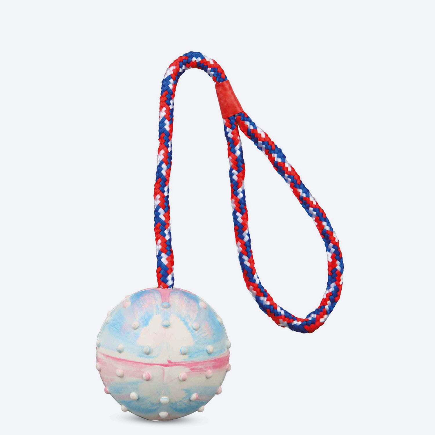 Trixie Ball on Rope Dog Toy - Natural Rubber - Heads Up For Tails