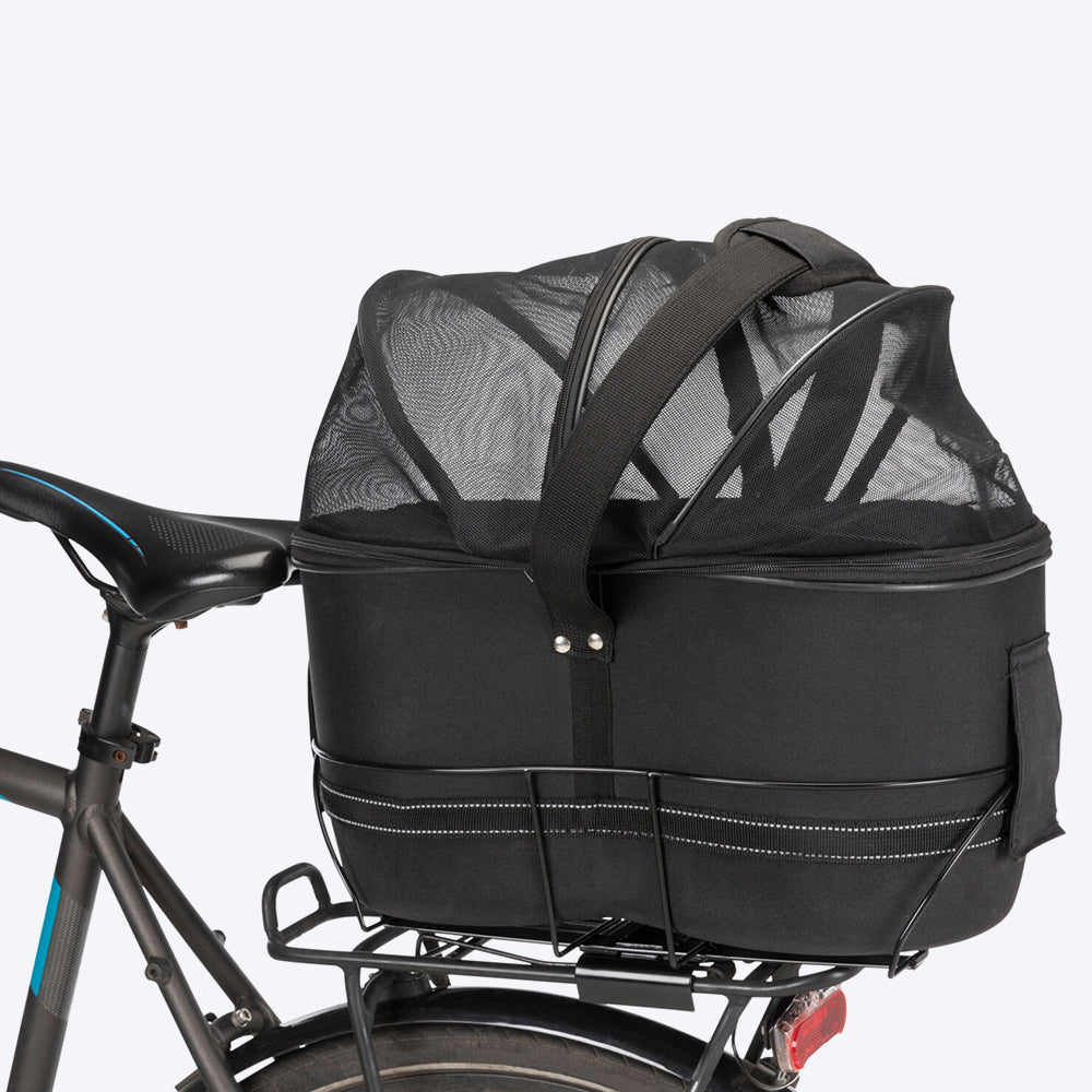 Trixie Bicycle Black Basket for Wide Bike Racks Hold Upto 8 kg - 29 X 49 X 60 cm - Heads Up For Tails