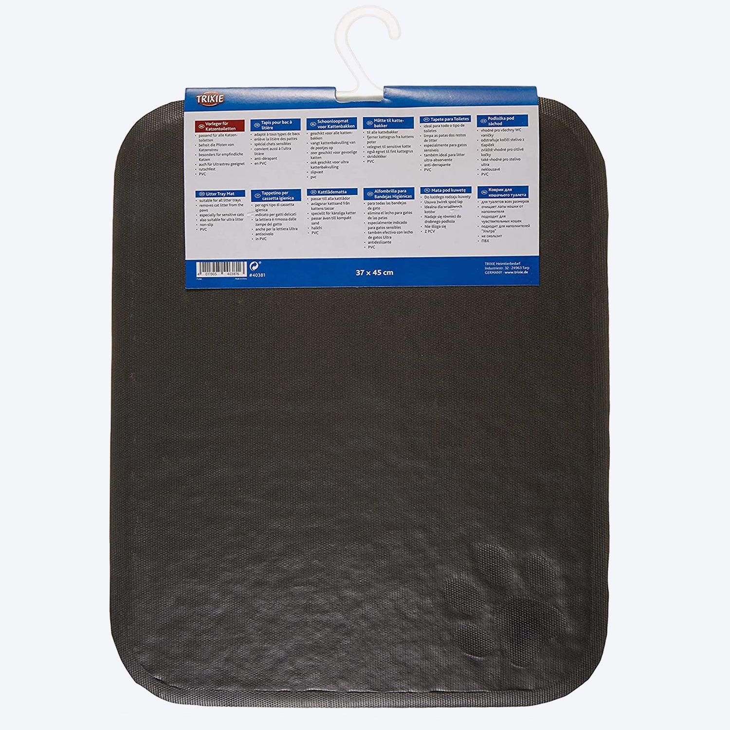 Trixie Cat Litter Tray Mat - 15x18 inches - Heads Up For Tails