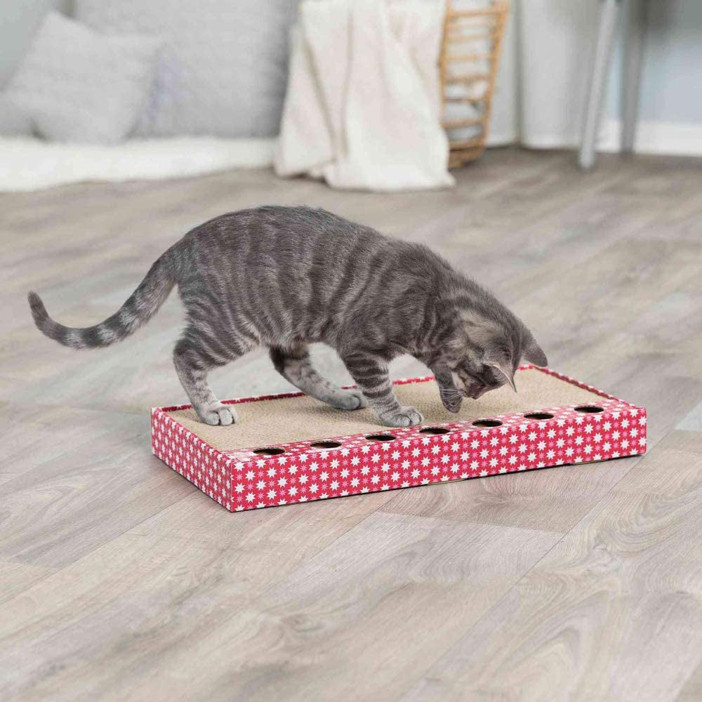 Trixie Cat Scratching Board with Toys - Heads Up For Tails