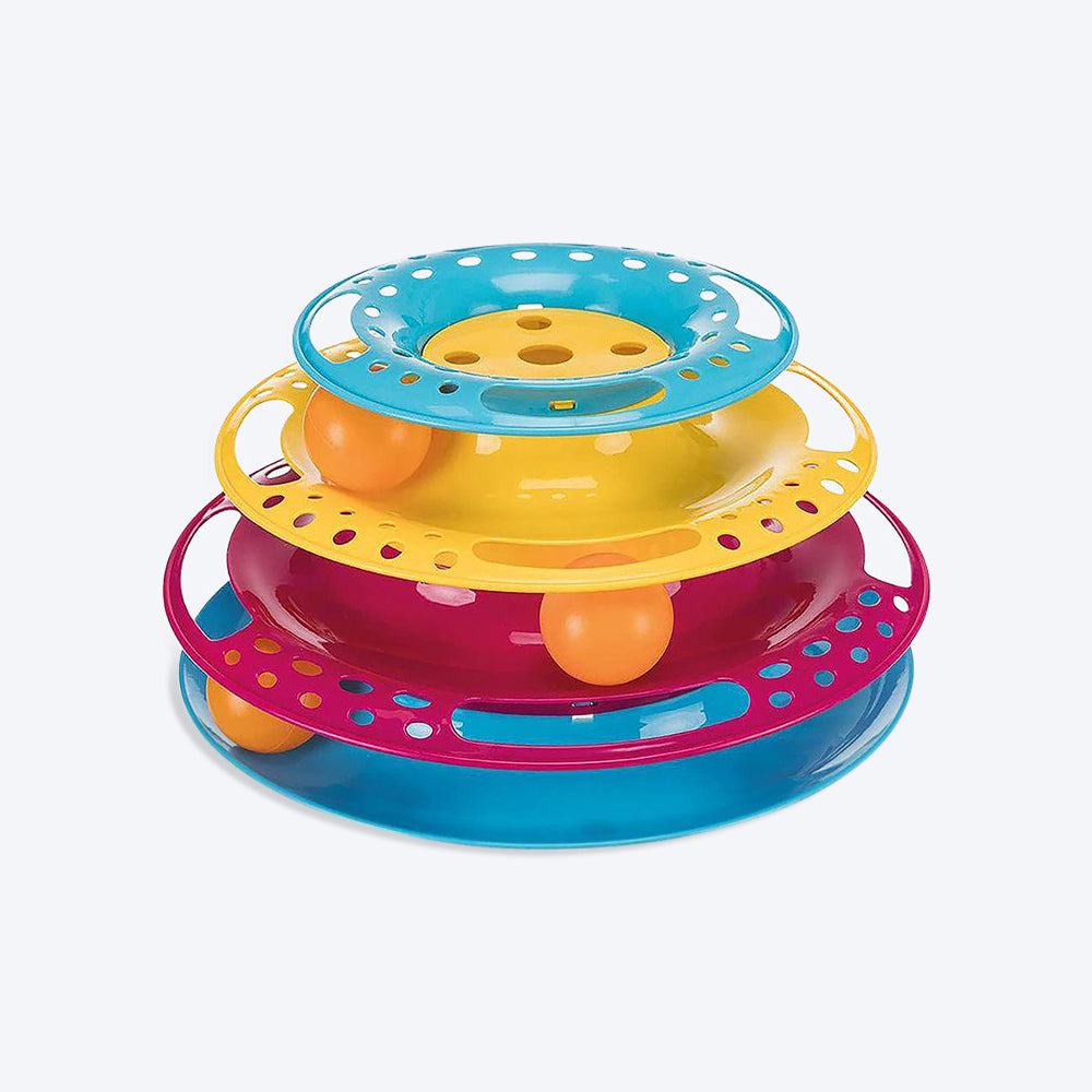 Trixie Circle Tower Catch The Balls Cat Toy - Heads Up For Tails