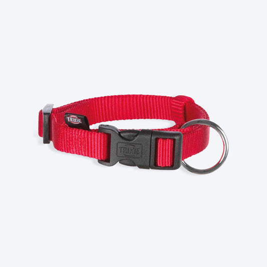 Trixie Classic Dog Collar - S-M - Red - Heads Up For Tails
