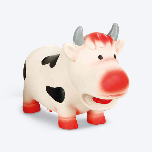 Trixie Cow Latex Squeaker Dog Toy with Original Animal Sound - 19 Cm - Heads Up For Tails