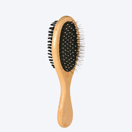 Trixie Double Sided Dog Brush - Heads Up For Tails