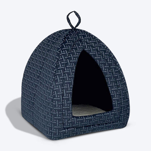Trixie Ferris Cuddly Cave Cat Bed ( 32 x 32 x 42cm) - Blue - Heads Up For Tails