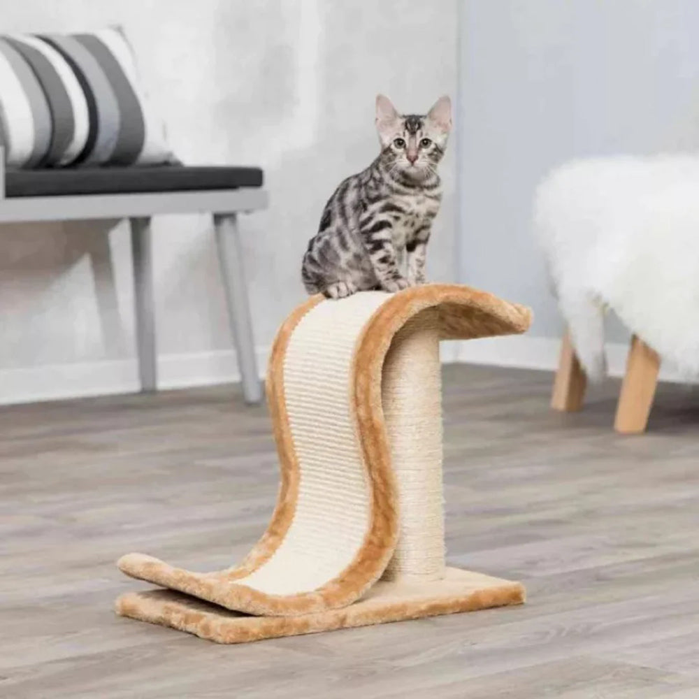 Trixie Inca Cat Scratching Wave - Light Brown - 1.3 feet - Heads Up For Tails