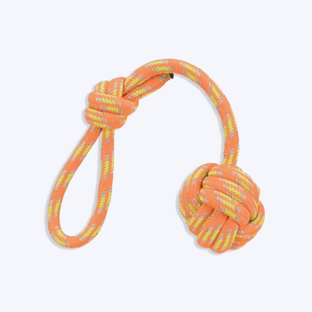 Trixie Playing Dog Rope Toy - Loop with Woven in Ball - 40 cm - Heads Up For Tails