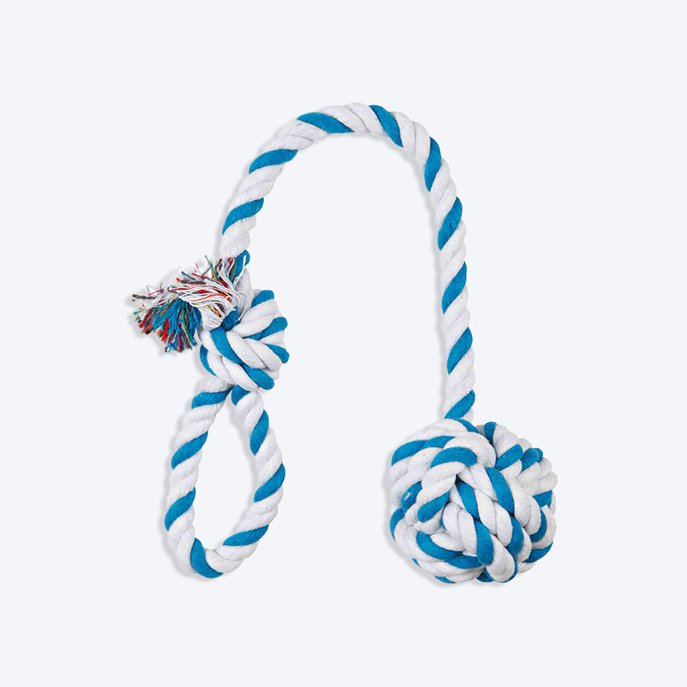 Trixie Playing Dog Rope Toy - Loop with Woven in Ball - 50 cm - Heads Up For Tails