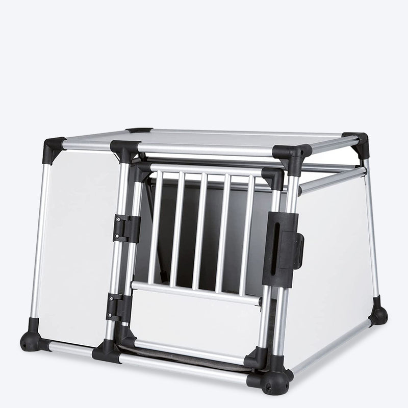 Trixie Silver Transport Box Aluminum For Dogs & Cats - Heads Up For Tails