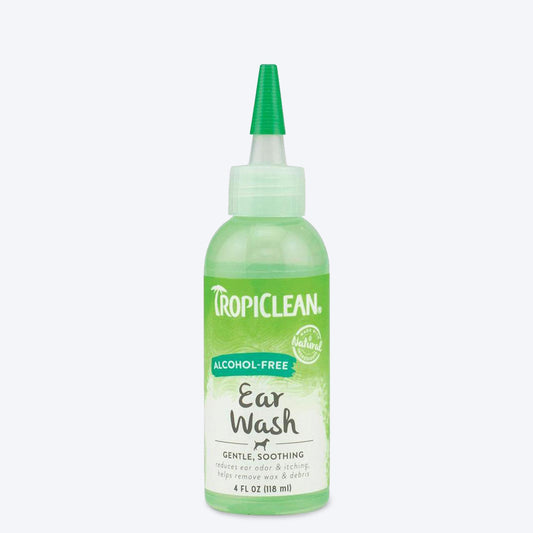 TropiClean Alcohol-Free Ear Wash for Pets - 118 ml - Heads Up For Tails