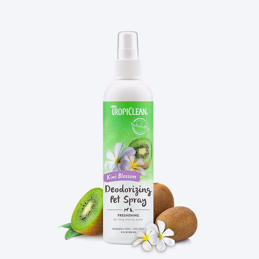TropiClean Deodorizing Spray for Dogs & Cats - Kiwi Blossom - 236 ml - Heads Up For Tails