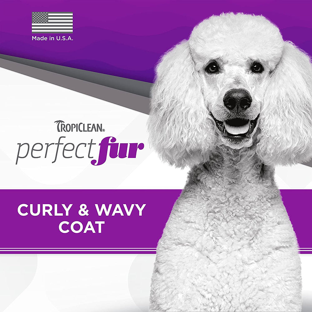 Tropiclean Perfect Fur Curly and Wavy Coat Shampoo For Dogs - 473ml - Heads Up For Tails