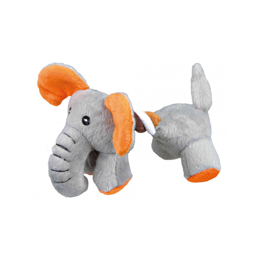 Trixie Animal with Rope Dog Toy - Assorted