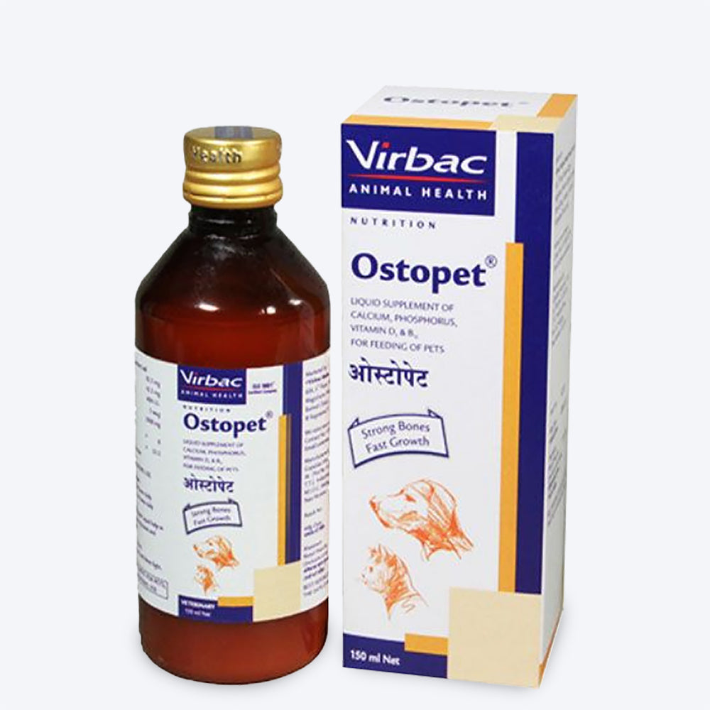 Virbac Ostopet Liquid Supplement for Pets - 150 ml - Heads Up For Tails