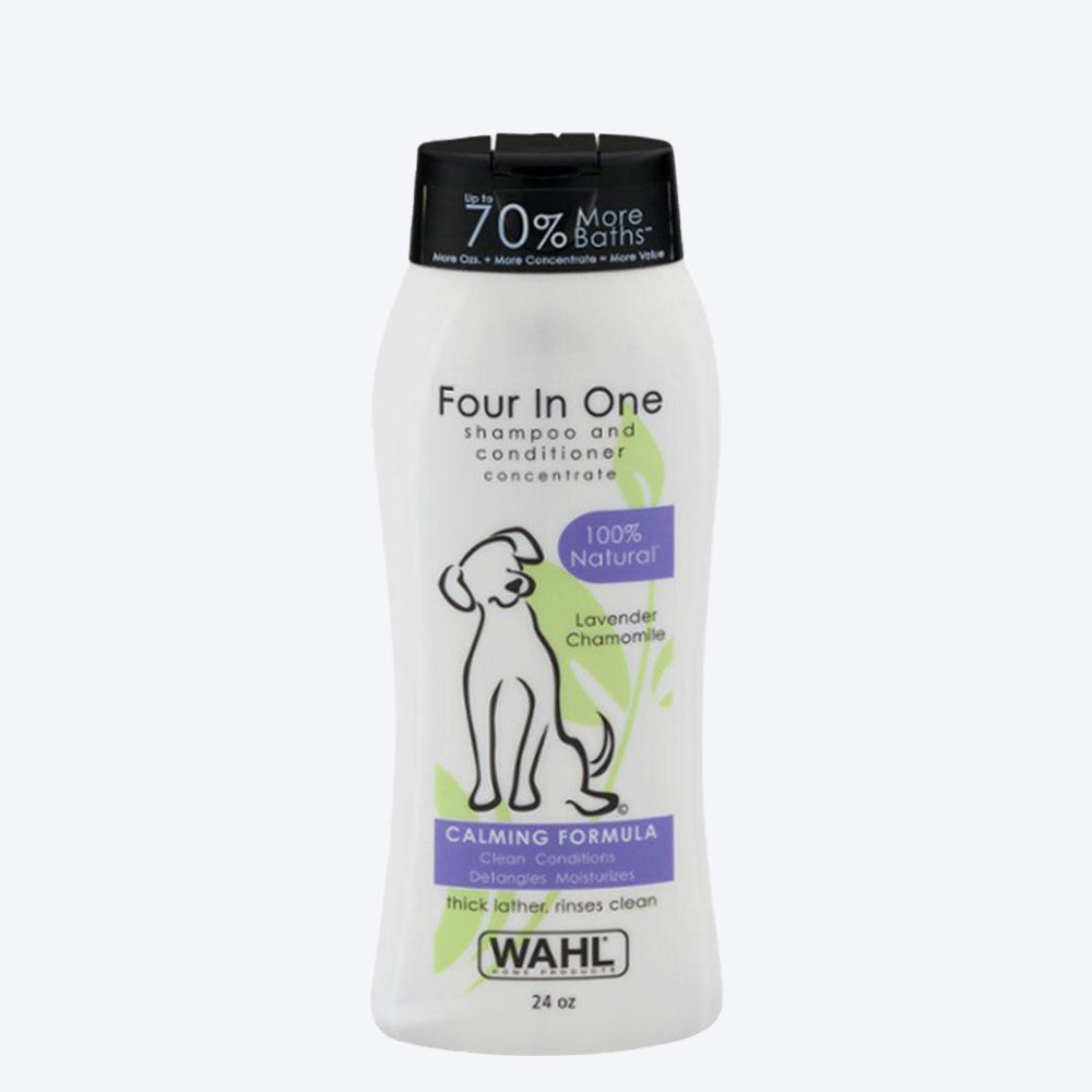 WAHL Four In One Dog Shampoo & Conditioner - Lavender Chamomile - 709 ml - Heads Up For Tails