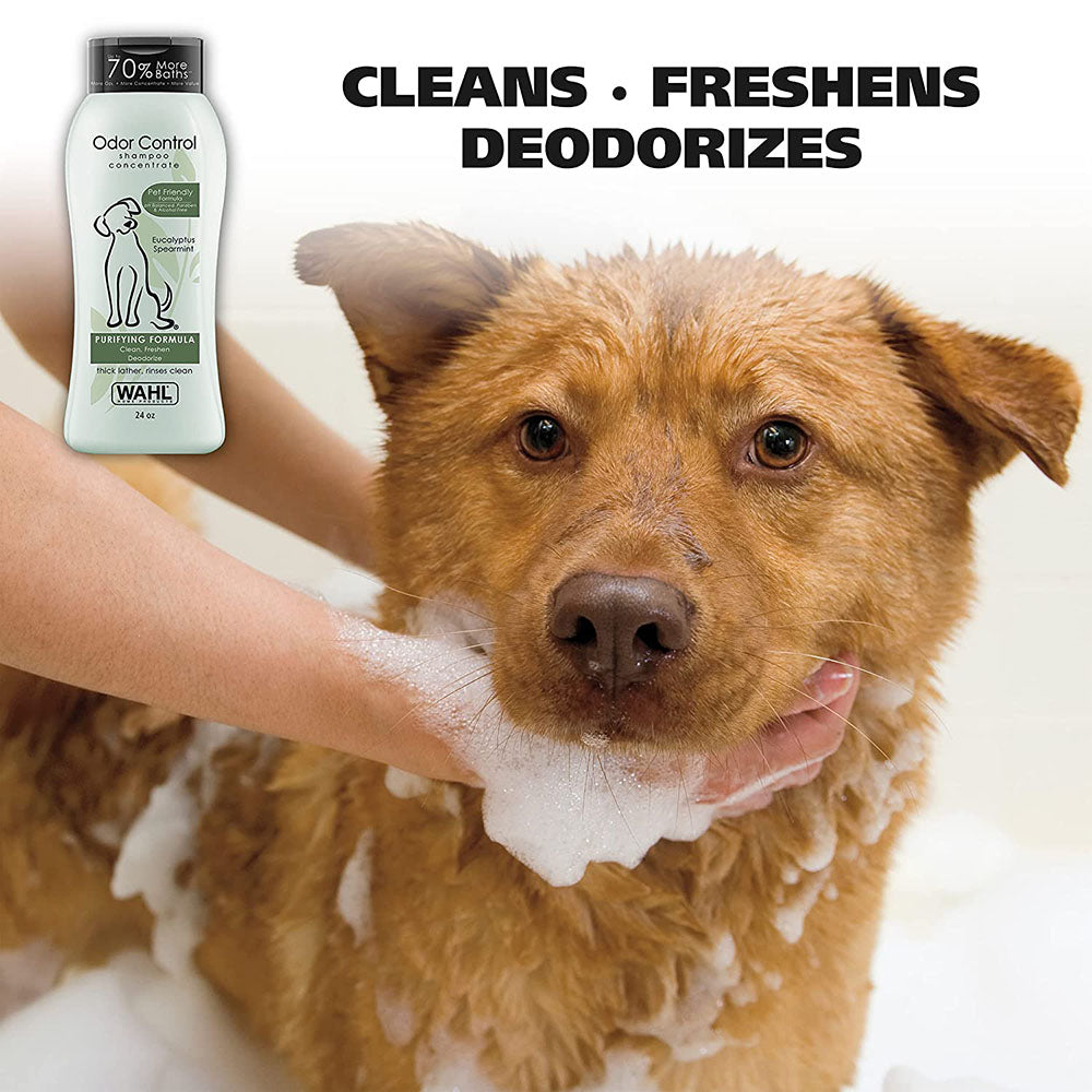 WAHL Odor Control Dog Shampoo - Eucalyptus Spearmint - 709 ml - Heads Up For Tails