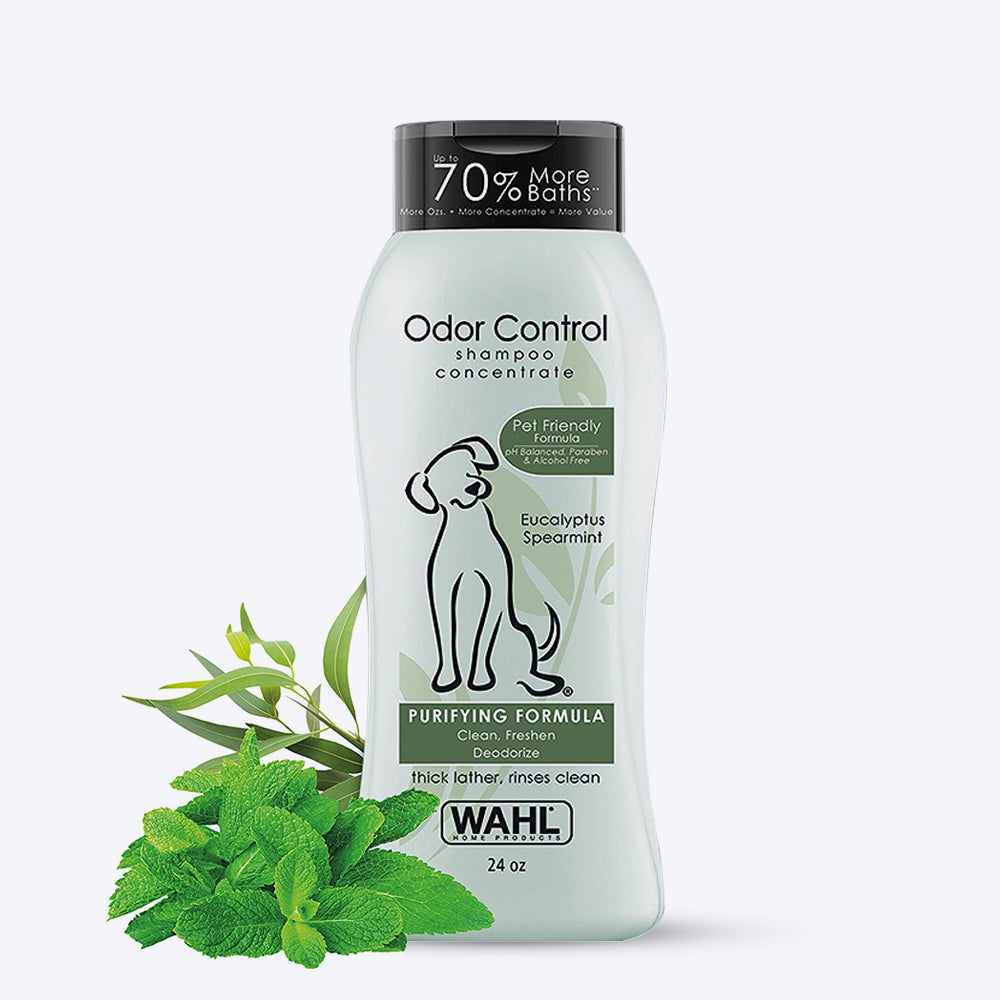 WAHL Odor Control Dog Shampoo - Eucalyptus Spearmint - 709 ml - Heads Up For Tails