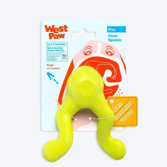 West Paw Zogoflex Tizzi Dog Interactive Toy - Small - Green - Heads Up For Tails