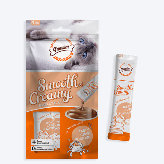 Gnawlers Creamy Treats Crab Flavour for Cats- 60 g_01