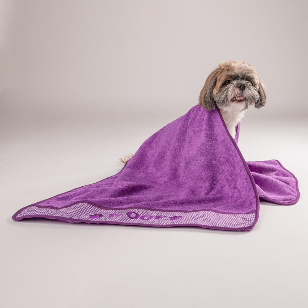 HUFT Microfibre Towel for Dogs - Mauve - Heads Up For Tails